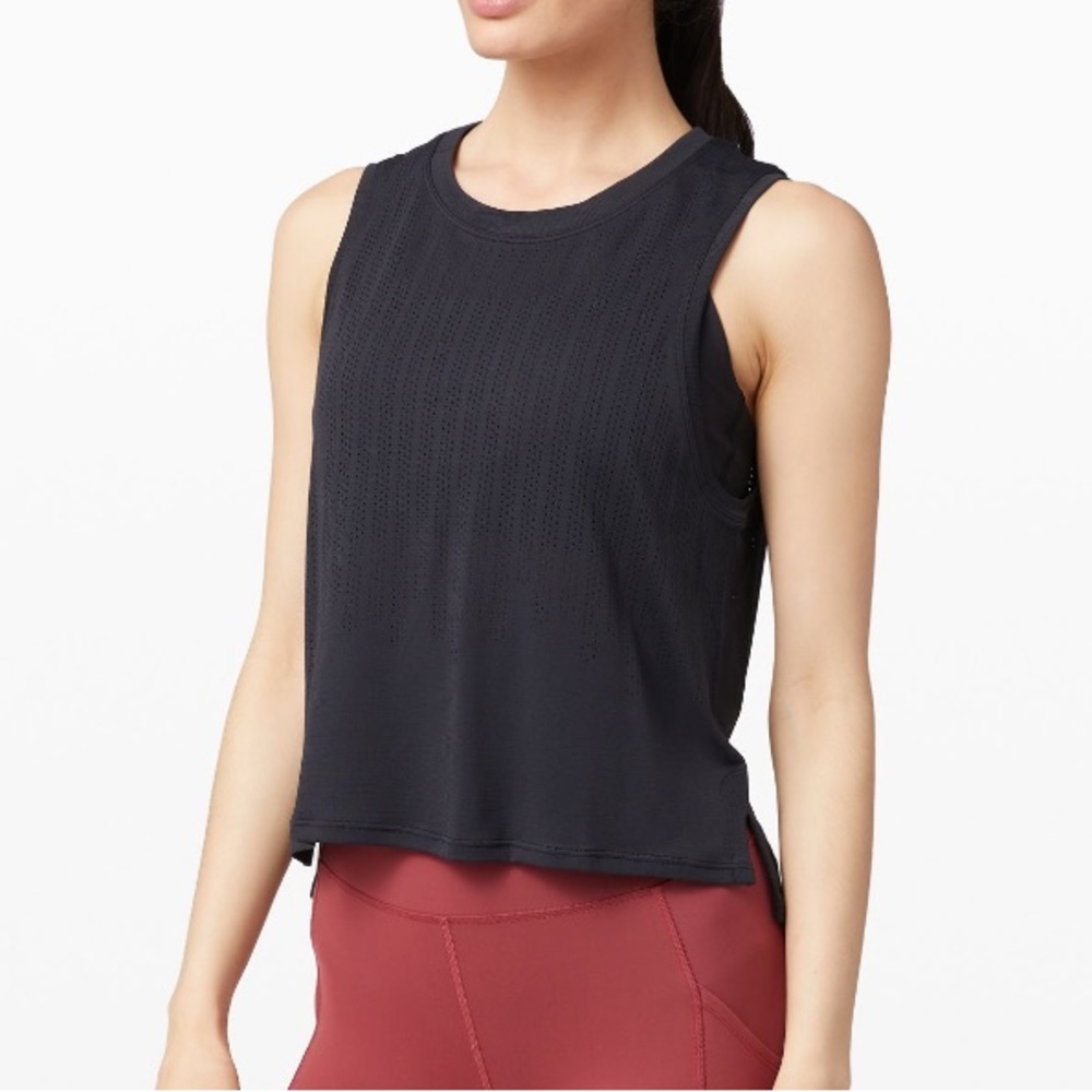 Lululemon Athletica Mesh Black Tank Top